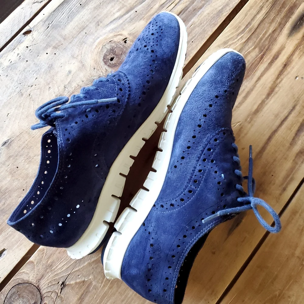 Cole Haan Zerogrand Women's Wingtip Oxford Blue Sneaker Size 6